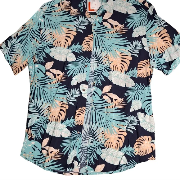 Cactus man by Ricky Singh Hawaii print shirt.